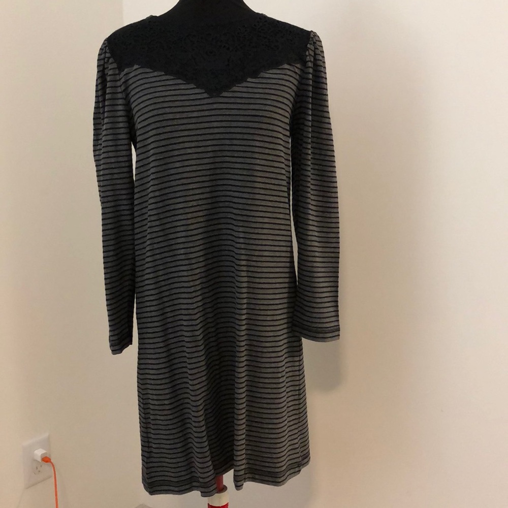 Loft black and gray dress